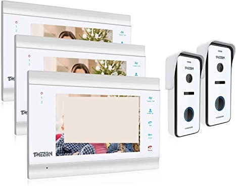 NGBFF Doorbell Camera Wireless, 7 Inch HD1080P Video Door Phone Intercom System With High Definition Wired Doorbell Camera Support Unlock,Easy to install(3M2D)