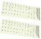 Vaguelly 2pcs Luminous Stickers Night Light Stickers Keyboard Covers for Desktop Laptop Decals Removable Keyboard Note Labels Pvc