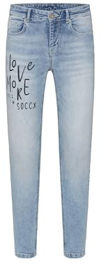 SOCCX Damen Jeans MI:RA Slim Fit Sun Bleach Blue, 29