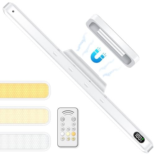 WILLED 3W Led Unterbauleuchte Küche mit Fernbedienung,Wiederaufladbare Schminklicht für Spiegel,3 Farbtemperaturen Unterbauleuchte Küche für Schrank, Kleiderschrank, Badezimmer und Schreibtisch