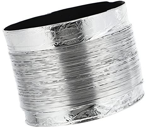 Lurrose Flexibles Alu-flexrohr für Abluftschlauch Teleskopschlauch aus Aluminiumfolie Doppellagiger Luftschlauch für Küche und Klimaanlagen