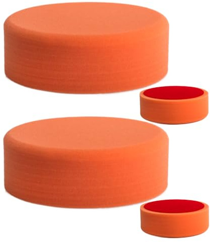 150mm x 50mm Polierpad Klett Set, Polieren Schwämme, Auto Polierpads, Wachs Polierschwamm waschbar, Polishing Pad, vielseitiger Polierschaum für Exzenter Poliermaschine Schleifmaschine (2)