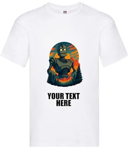 Iron Kid's Children's T-Shirt Custom Personalised Tshirt Tee Kids Shirt Top Cute Merch Funny Boys Girls Unisex White Giant The 4