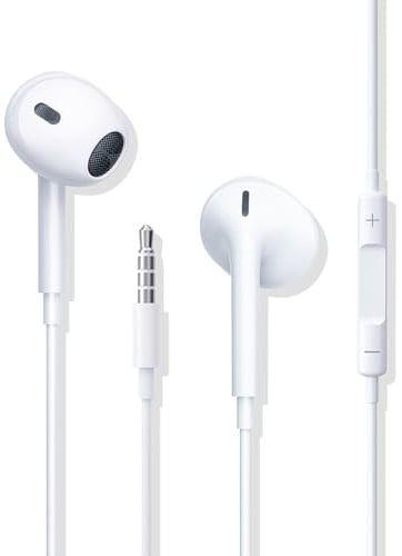ALIANSHENG Kopfhörer, kabelgebundene In-Ear-Kopfhörer, Mikrofon und Lautstärkeregler, starker Bass, kompatibel mit Apple/iPhone/iPad/iPod/Computer/MP3/Android/den meisten 3,5-mm-Audiogeräten