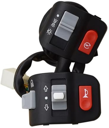 Interruptor Para Moto Manillar Eléctrico Compatible Con Yamaha Interruptor Controlador De Luces Botón Bocina ON/OFF Para Bicicletas Scooters Eléctricos Interruptor manillar moto
