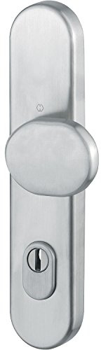 Sicherheits-Knopflangschild PZ88, mit Kernziehschutz, Edelstahl matt ÖNORM