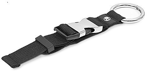 achilles gancio Porta Giacca, Gancio con Moschettone E Fibbia In Metallo Argentato, Gancio Per Zaino e Borsa, (Nero)(2,5 cm, lunghezza massima 33 cm)
