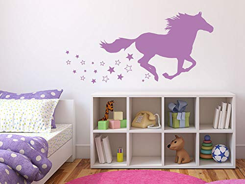GRAZDesign Wandtattoo Pferd mit Sterne | Wandaufkleber Kinderzimmer