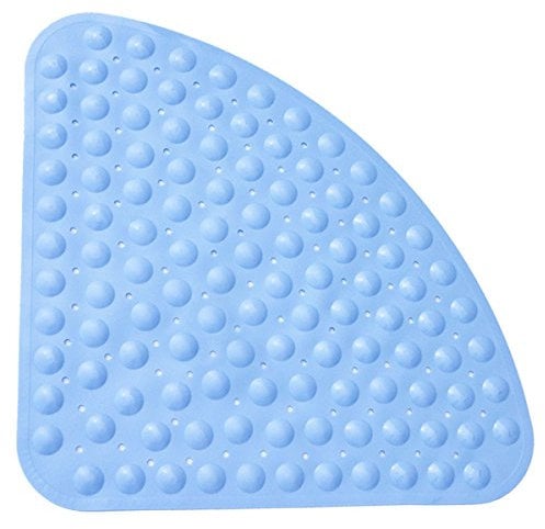 Sector Corner Tapis de Douche Tapis de Bain Quadrant Tapis Anti-bactérien Tapis antidérapant pour Baignoire Bleu