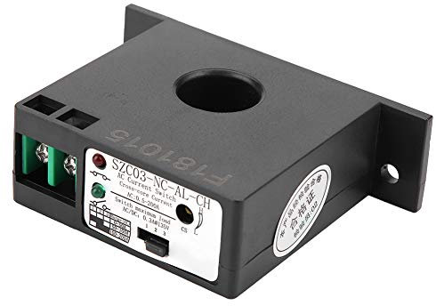 Jadeshay Interruttore di Rilevamento Corrente,Relè di Monitoraggio Corrente Trasformatori 0.5-200A Regolabile Interruttore sensore di Corrente AC normalmente Chiuso SZC03-NC-AL-CH