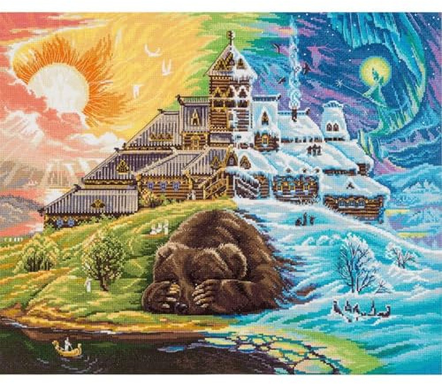 PANNA Cross Stitch Kit, Multicoloured, 44,5x36,5cm