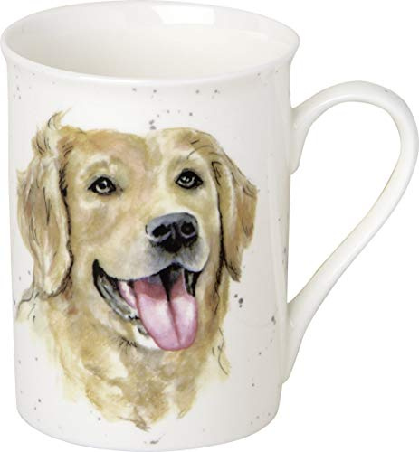 IHR, Tasse aus feinem Knochenporzellan, 375 ml, Motiv: Farm Friends, Hund