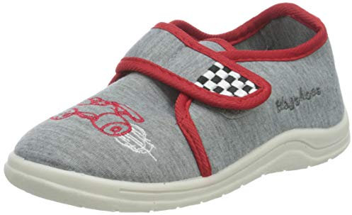 Playshoes Unisex Kinder Hausschuh Rennwagen