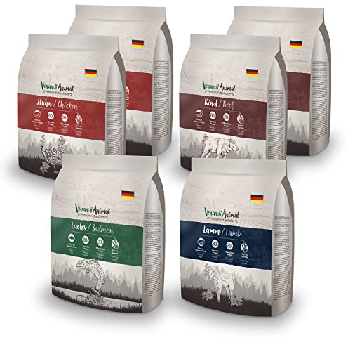 Venandi Animal - Premium Trockenfutter für Katzen, Probierpaket 1, 6 x 0,3 kg (6er Pack), getreidefrei mit viel frischem Fleisch und Fisch