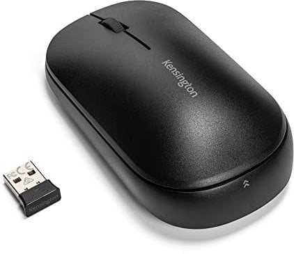 Kensington SureTrack Kabellose Maus mit Bluetooth und Nano-USB-Empfänger, Ideal für Laptops und Desktop-Computer, Kompatibel mit Chrome, Mac, Windows und Android, Schwarz, K75298WW