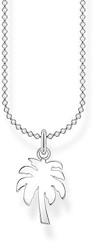 Thomas Sabo Damen Halskette Palme 925 Sterlingsilber, 38-45 cm Länge