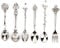 6 Pz/set Cucchiaino da caffè vintage intagliato Cucchiaino Retro in lega di zinco Dessert Caffè Stoviglie Cucchiai Posate Cucina(Argento)