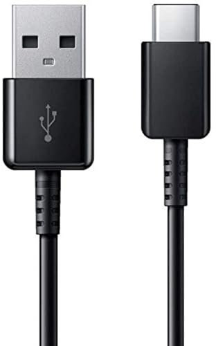 SHLOK Compatible Cable USB Tipo C para Samsung Galaxy S10 / S10 Plus / S10E / S9 / S9 Plus / S8 / S8 Plus, A20 / Oro, A50, A505F / DS (5V-2A | 9V-1.67A) USB-C Negro 1.5 metro