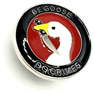 Metall-Anstecknadel mit Aufschrift Be Goose Do Crime Bad Duck, Emaille, Metall