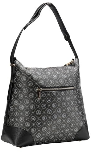 Carlo Colucci Schultertasche mit Logoprint Schwarz OS