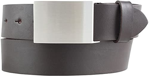 BELTINGER Gürtel aus Vollrindleder 4,0 cm | Jeans-Gürtel für Herren 40mm | Jeansgürtel mit Koppel | Braun 95cm
