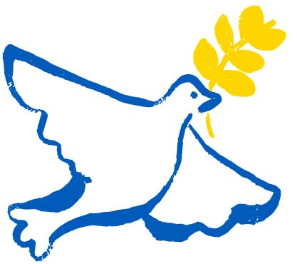 6st Premium Aufkleber Friedenstaube Ukraine Frieden Stand with Ukraine Fahne Autoaufkleber Peace Flagge no war Sticker für Auto Handy Laptop (Design 8)