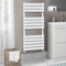 Warmehaus Toallero calefactado para panel plano, radiador, escalera, 1200 x 500 mm, calefacción central, color blanco