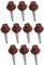 AERZETIX - C57196 - Lot de 10 Vis autoperceuse métal sur bois Ø4.8x35 mm + rondelle d'étanchéité EPDM - peint en couleur rouge oxyde RAL 3009 - empreinte de la tête 8 mm hexagonale - en acier
