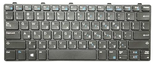 RTDPART Laptop Keyboard For DELL Latitude 3180 3189 3190 3300 3310 13 3380 3190 2-in-1 Hebrew HB Black Without Backlit New
