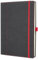 Sigel CO694 Notizbuch A4 dotted, Leder-Look grau, rot, Hardcover, 194 nummerierte Seiten, nachhaltiges Papier, mit Inhaltsverzeichnis, Stiftschlaufe, Falttasche, Conceptum