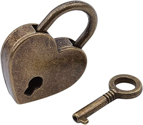 Mini lucchetto antico a forma di cuore piccolo lucchetto con chiave