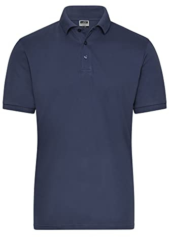 James & Nicholson Herren Bio Workwear Polo Stretch - Polo aus weichem Elastic-Piqué