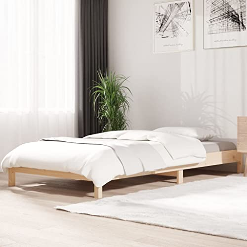VACARX Stapelbett 75 x 190 cm, Kiefer massiv, Artikelmaterial: massives Kiefernholz (unbehandelt)