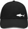Huuraa Cappy Mütze Hai Silhouette Geschenk Black/Light Grey Hai Präsent