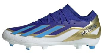 adidas Unisex X Crazyfast Messi League Firm Ground Boots, Lucid Blue / Blue Burst / Cloud White, 40 2/3 EU