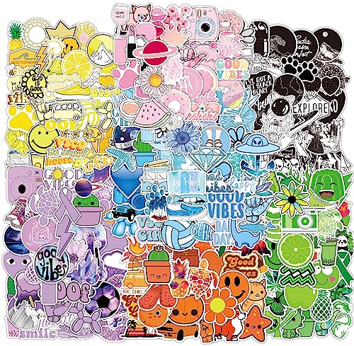 350 Pcs Cute Aesthetic Stickers for Adults Children Teens, Preppy Waterproof Vinyl Stickers for Laptop Luggage Suitcase Journal Skateboard Bike Skate Book Guitar Scrapbook Phone Cool for Girls Boys
