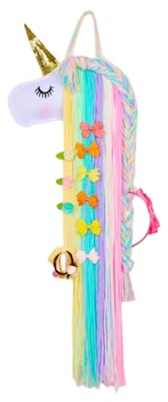 Einhorn Haarspangen Aufbewahrung Halter, Quasten Unicorn Haarschmuck Haarclips Haarbögen Haarreife Organizer