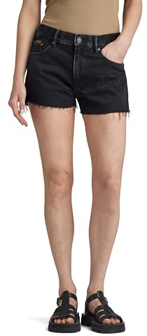 G-Star RAW Damen True Shorts Raw Edge, Schwarz (Jet Black D24376-D291-A814), 34
