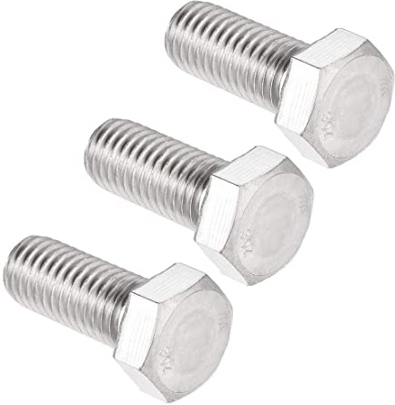 XYWHPGV Boulon à vis hexagonale 5/8-11 x 1-1/2 5,8 en acier inoxydable de qualité 304 boulons à vis à tête hexagonale entièrement filetés 3 pièces(adfae 087d7 29215 3699c 9699a 826e5