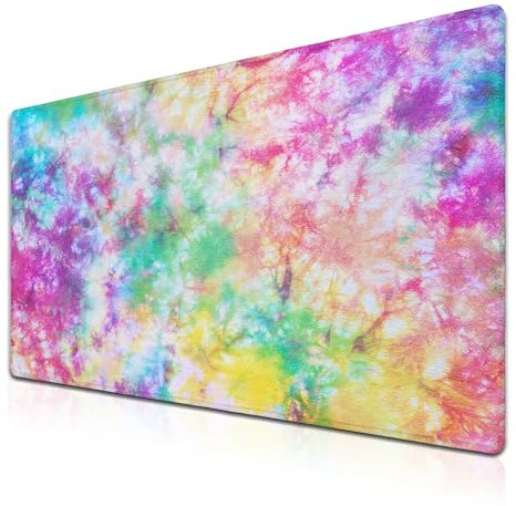 Samgula Schreibtisch-Mauspad, Regenbogen-Matten, XXL-Mauspads für Damen, Tastatur, große Mauspads, lange Schreibtischunterlage, rutschfeste Gummiunterseite, 35,4 x 39,9 cm, für Arbeit, Spiel, Büro,