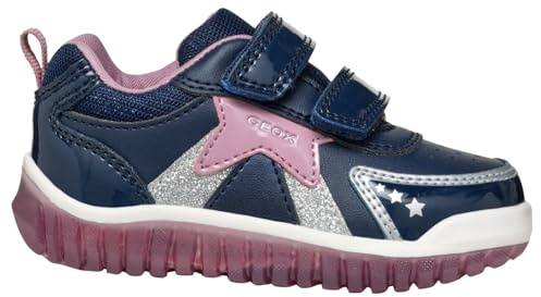 Geox Baby B LIGHTYLOO Girl Low Easy Entry Navy/Rose 21_EU