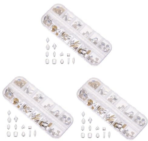 FRCOLOR Nail Charms Rhinestones for Creative Nail Art Decoration Color for Manicure Crafting for Weddings and Parties Unique Designs