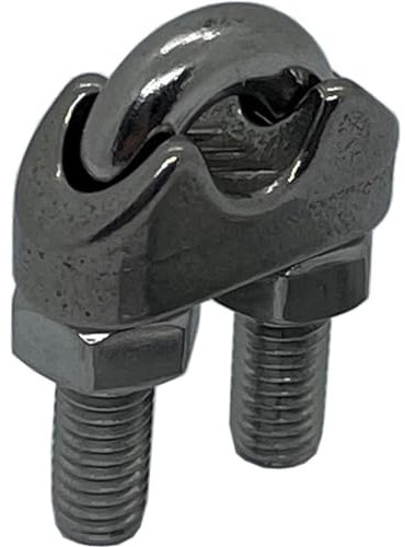5x Serre-câble métallique Pince à étrier Acier inoxydable V2A 304 10mm Serre-câble Pince-fil