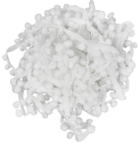 10 mm Pompom-Bordüre, Kugel, Fransenband, Quaste, Nähborte für Kleidung, DIY, Handwerk, Heimdekoration, 20 Meter