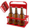 Porte-bouteille support de support pliable avec poignée de boisson réutilisable Panier de bouteille portable contiennent 6 bouteilles pour un usage quotidien et un panier de bouteille rouge de fête