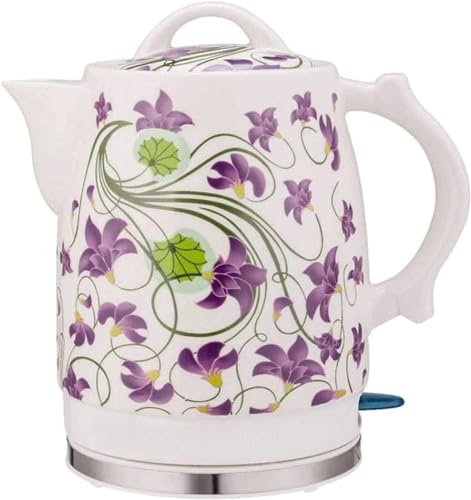 Kettles electric,Portable,2L Quick Boil Ceramic with Auto Shut Off for Juice/Milk/Tea Large Capacity,Crane (Lily) (Violet) lofty ambition