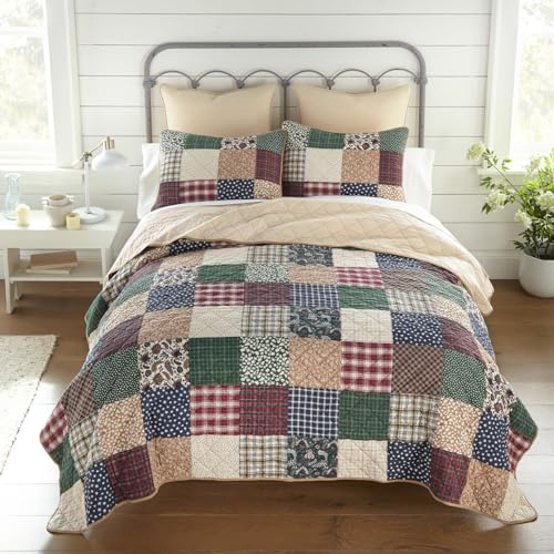 Donna Sharp Rustic Paisley Cotton Queen Quilt Set, 90 x 90
