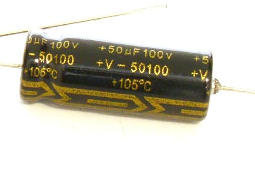 Audio-Kondensator, 50uF, 100 V, Goldkappe, axial, für Bassverstärker, HiFi-Gitarre