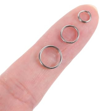 300 Stück Schlüsselringe Klein 6/8/10 Mm Edelstahl Mini Biegeringe Mit Doppelschlaufen Kleine Metallringe Geteilter SchlüSselring Mini-Metallringe FüR Bastelarbeiten Schmuckherstellung