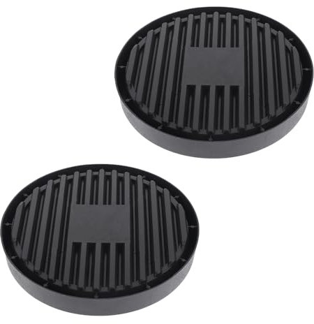 2pcs Plunger Tray,Universal Black Toilet Plunger Tray, Air Drying Mat for Toilet Plunger Wicks Water from Plunger and Dries Quickly for Kitchens, Bathrooms,Flower Pots
